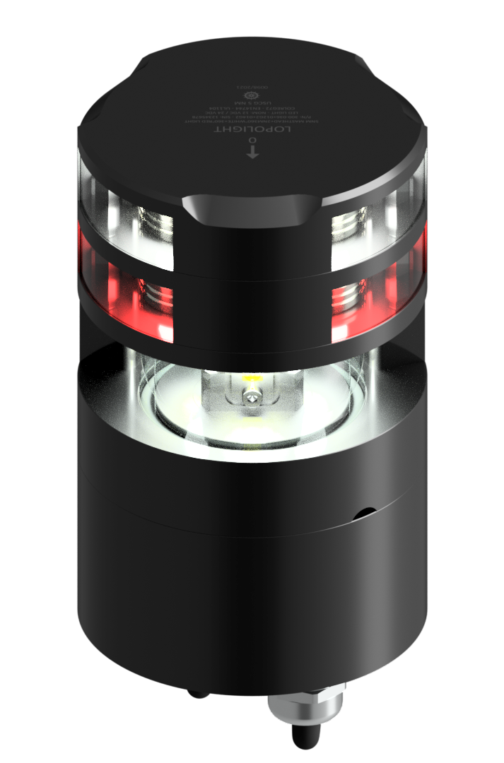 5nm Masthead + 2nm 360° White + 360° Red, black 5nm Masthead + 2nm 360° White + 360° Red, black